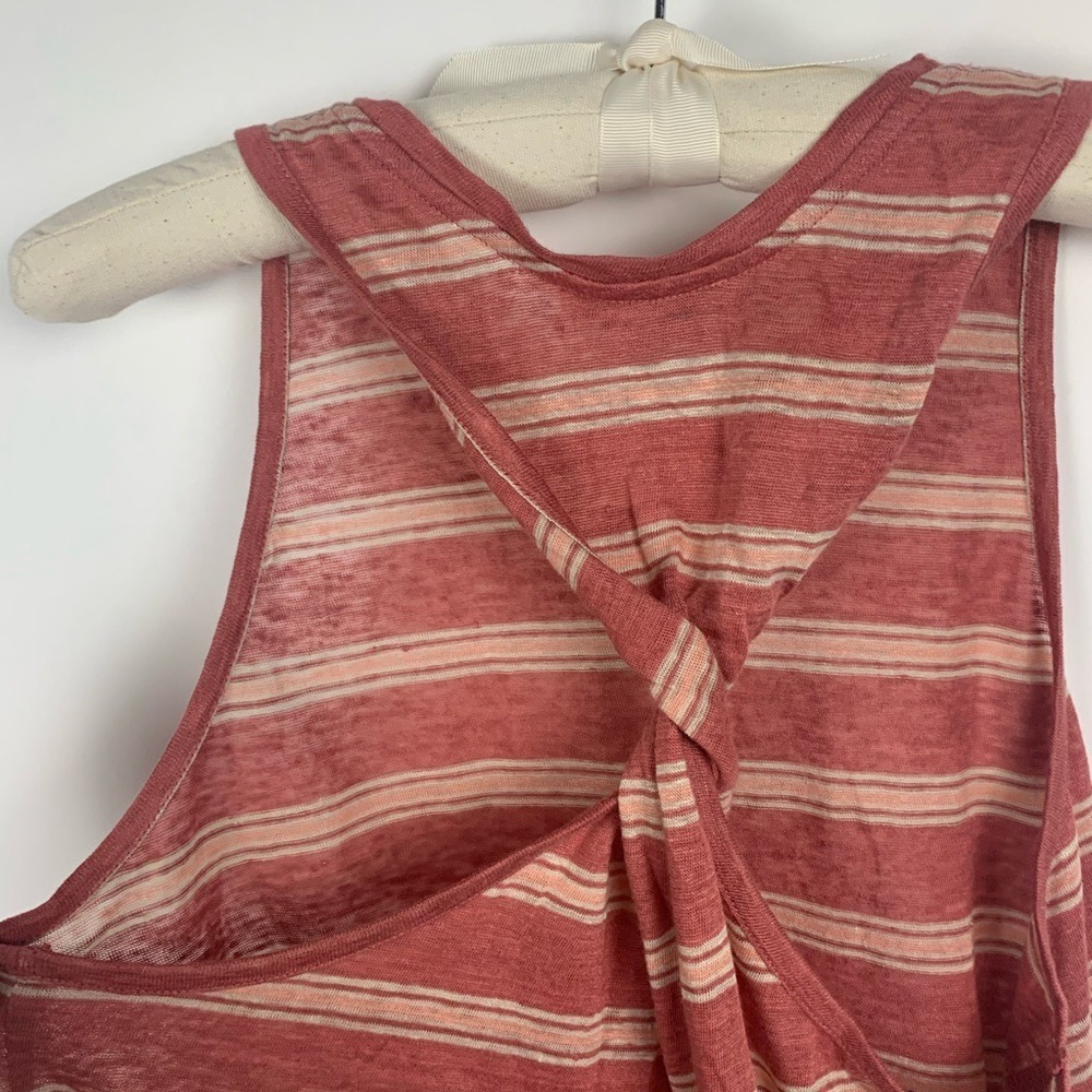 NWT Joie | Rayson Linen Twisted Tank Tropical Red - Picture 4 of 9